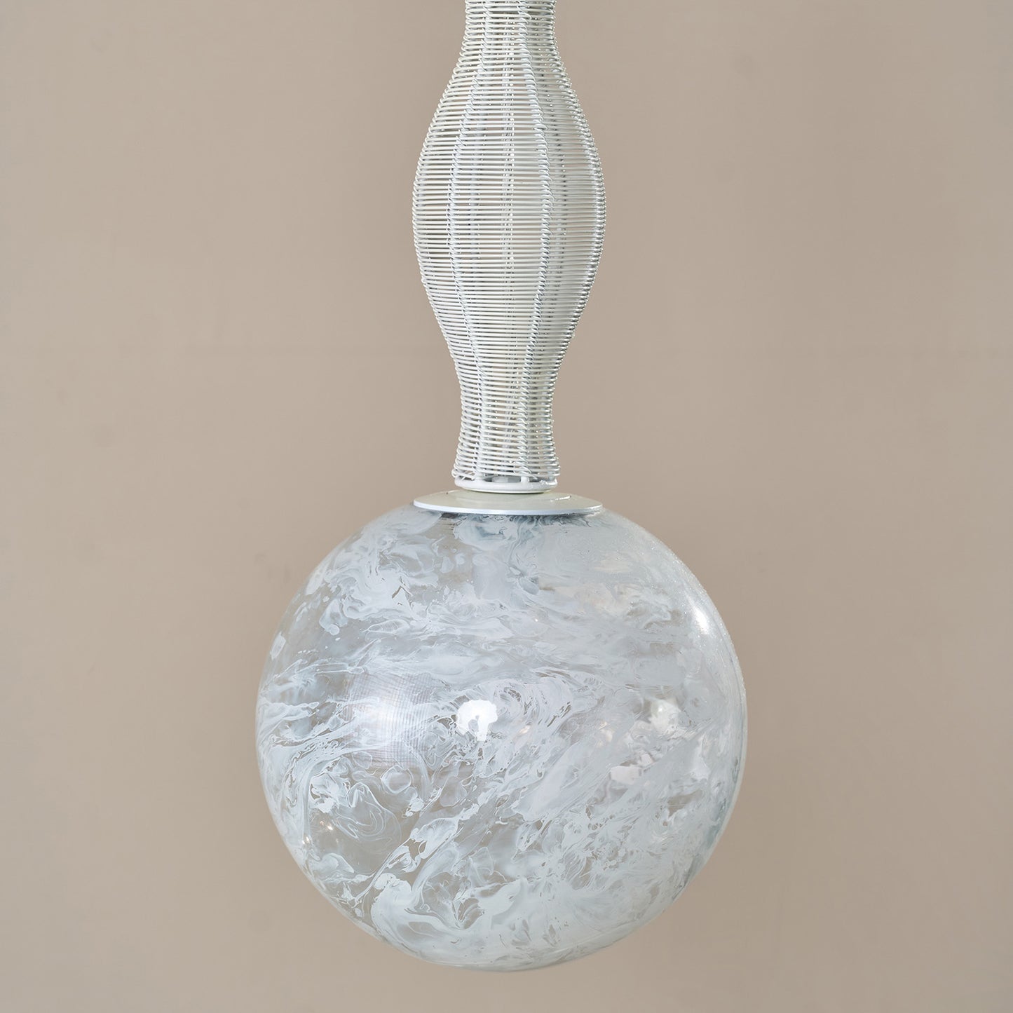 Buy Yaahvi by Nikita Bansal Dawn Small White Hanging Lamp - Contemporary & Handcrafted Hanging Lamps Online India