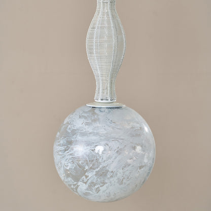 Buy Yaahvi by Nikita Bansal Dawn Small White Hanging Lamp - Contemporary & Handcrafted Hanging Lamps Online India