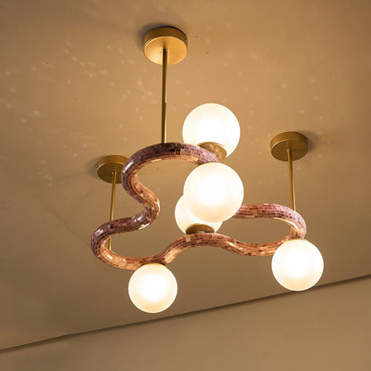 Buy Yaahvi by Nikita Bansal Reva Three Loop Chandelier - Contemporary & Handcrafted Chandelier Online India