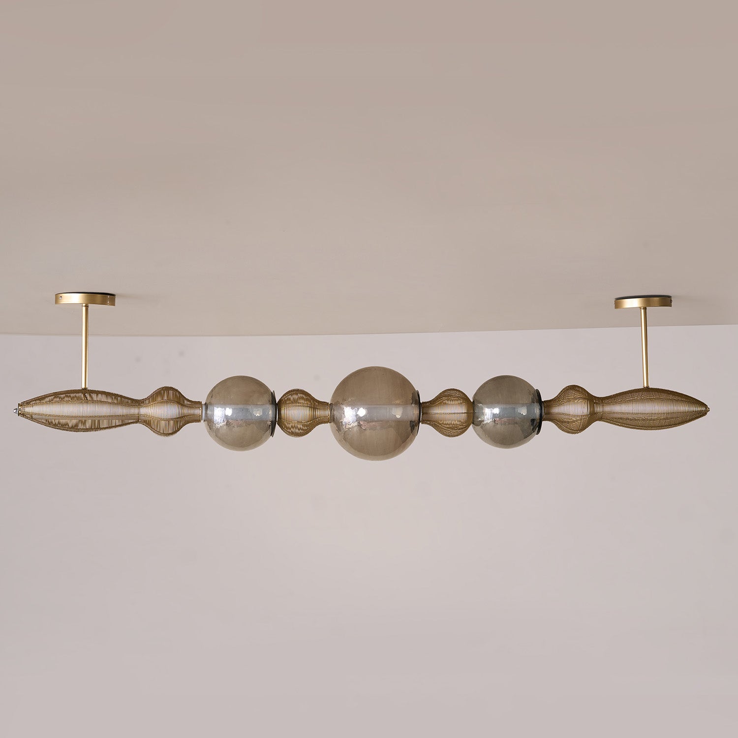 Buy Yaahvi by Nikita Bansal Dawn Gold Horizontal Chandelier - Contemporary & Handcrafted Chandelier Online India