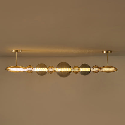 Buy Yaahvi by Nikita Bansal Dawn Gold Horizontal Chandelier - Contemporary & Handcrafted Chandelier Online India