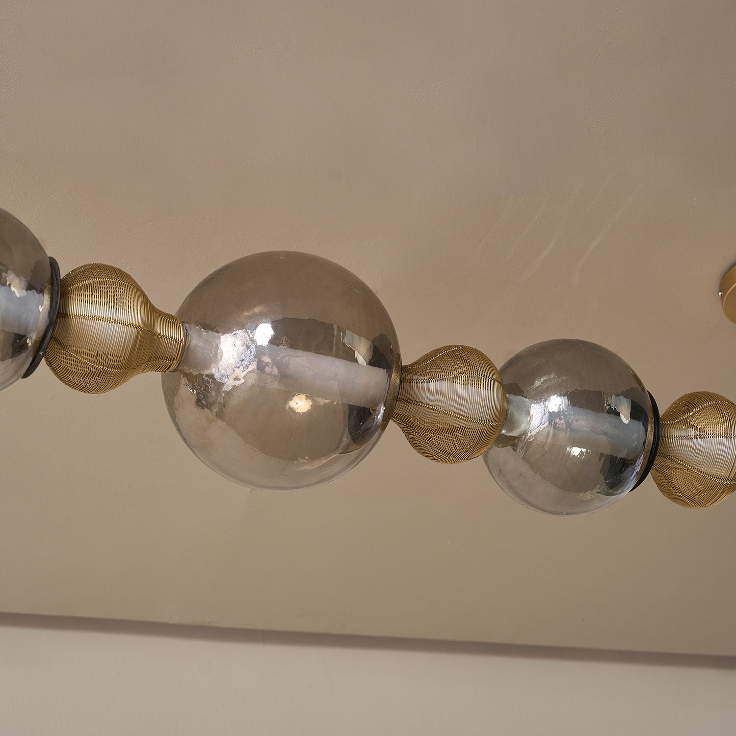 Buy Yaahvi by Nikita Bansal Dawn Gold Horizontal Chandelier - Contemporary & Handcrafted Chandelier Online India