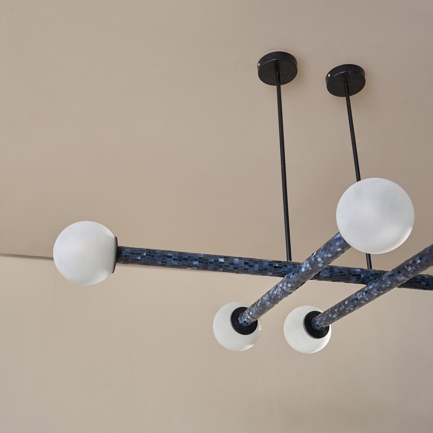 Buy Yaahvi by Nikita Bansal Reva Stick Chandelier Cluster of 3 - Contemporary & Handcrafted Chandelier Online India