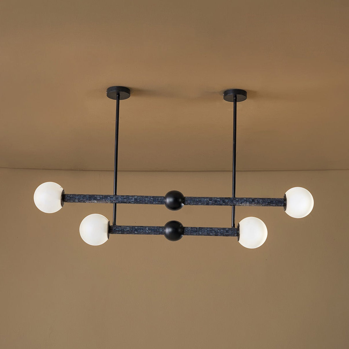 Buy Yaahvi by Nikita Bansal Reva Stick Chandelier Cluster of 2 - Contemporary & Handcrafted Chandelier Online India