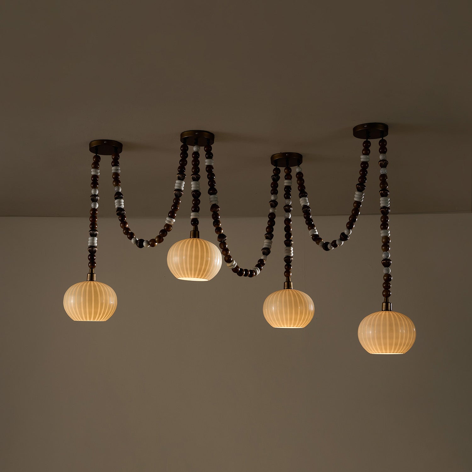 Buy Yaahvi by Nikita Bansal Dhara White and Gold Chandelier - Contemporary & Handcrafted Chandelier Online India