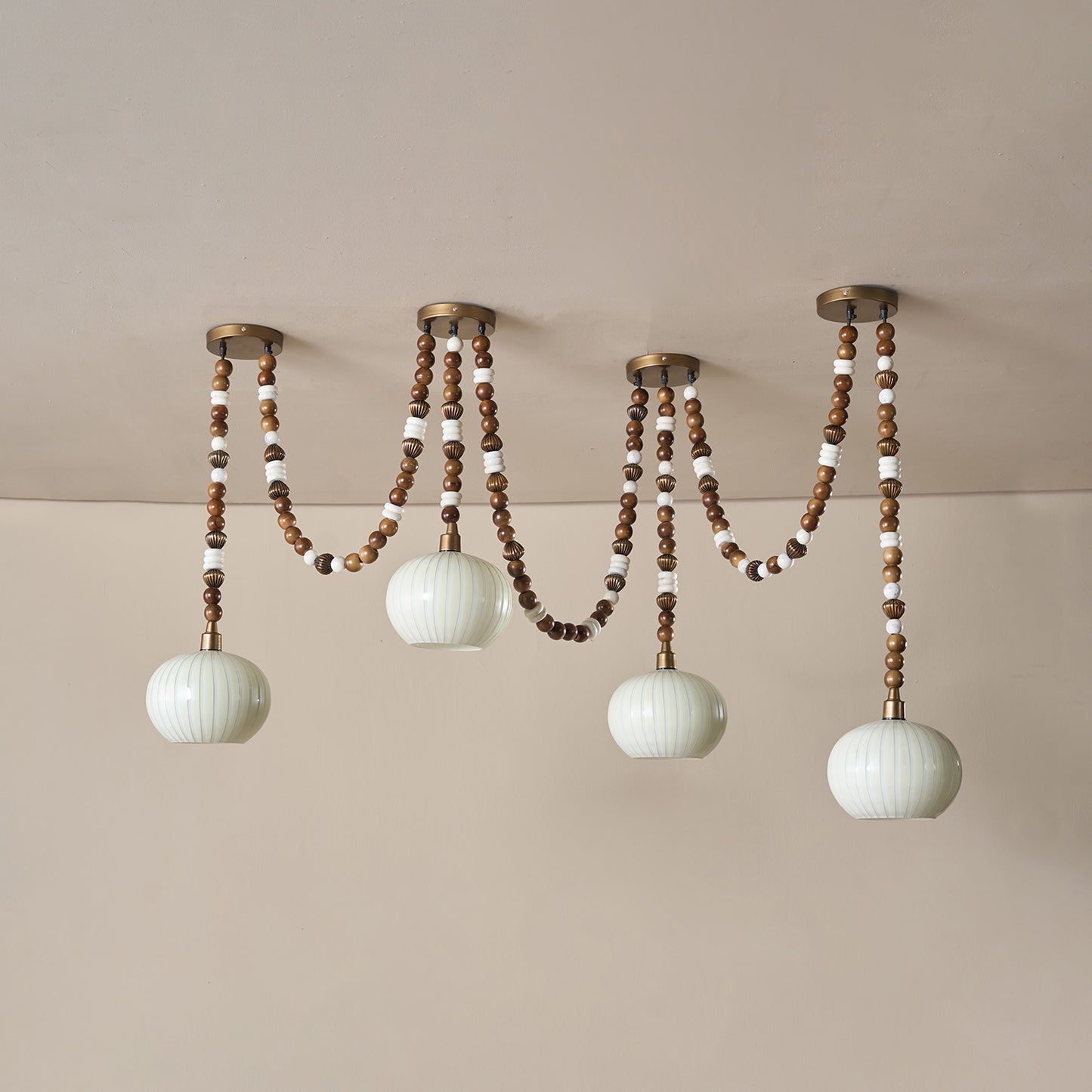 Buy Yaahvi by Nikita Bansal Dhara White and Gold Chandelier - Contemporary & Handcrafted Chandelier Online India