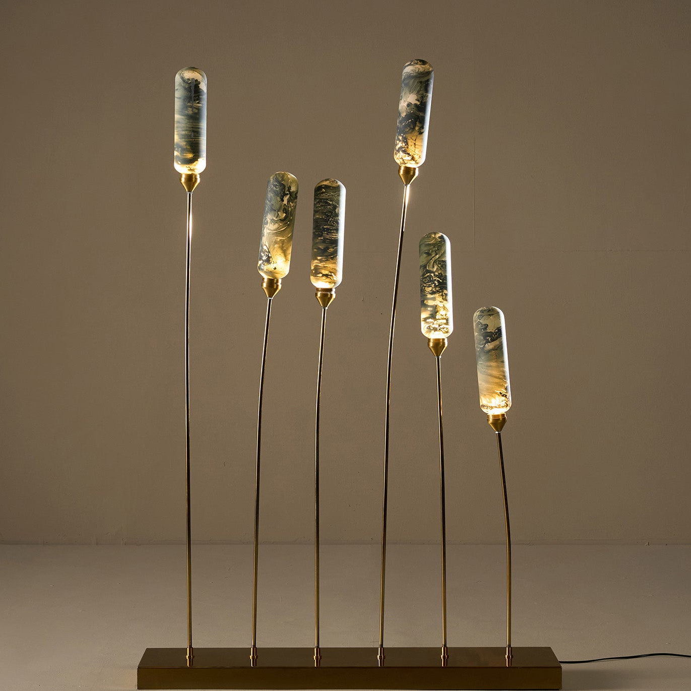 Buy Yaahvi by Nikita Bansal Kinara Outdoor Floor Lamp Gold and Green - Contemporary & Handcrafted Floor Lamps Online India