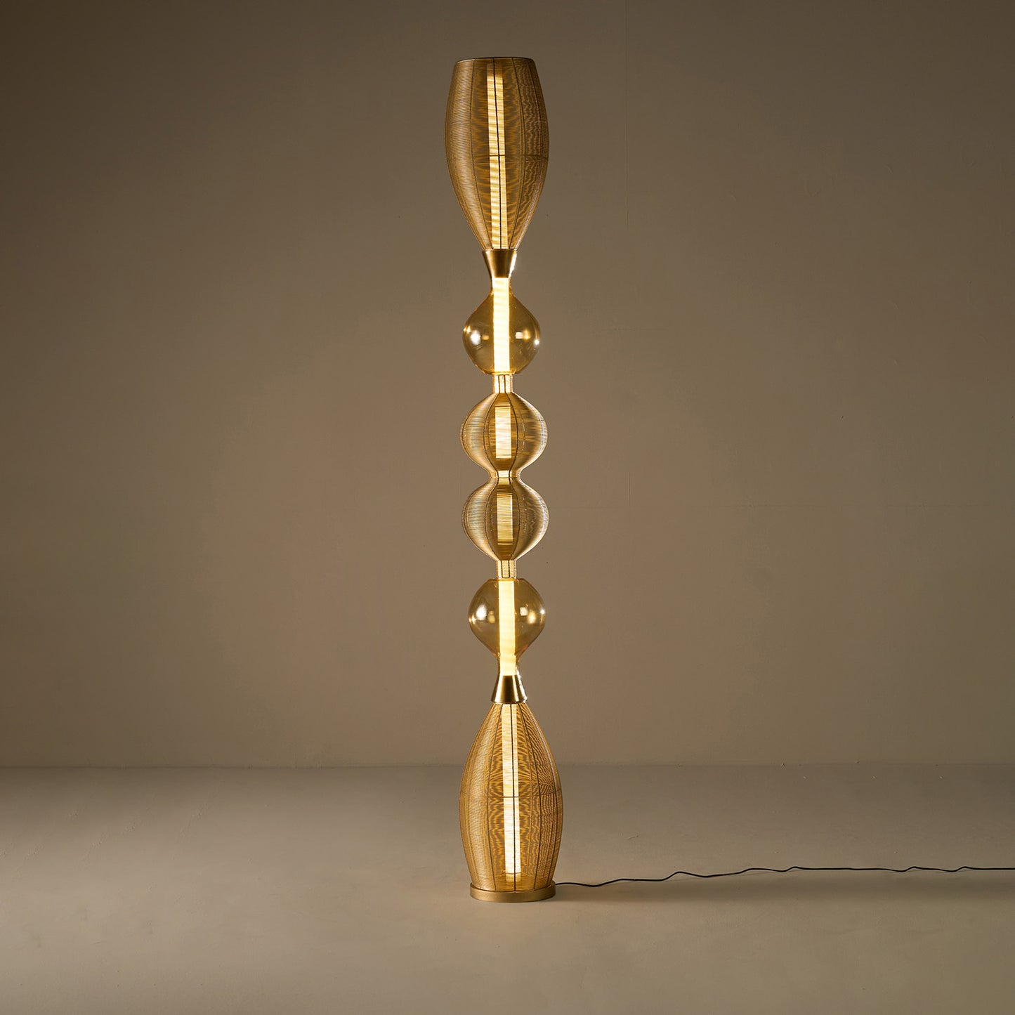 Buy Yaahvi by Nikita Bansal Notto Gold Column Floor Lamp - Contemporary & Handcrafted Floor Lamps Online India