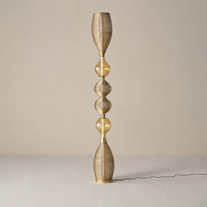 Buy Yaahvi by Nikita Bansal Notto Gold Column Floor Lamp - Contemporary & Handcrafted Floor Lamps Online India