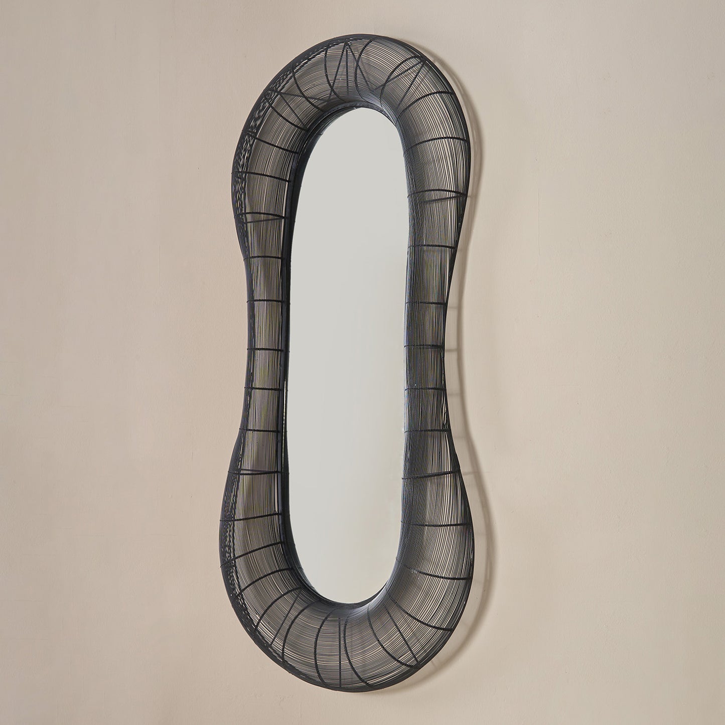 Buy Yaahvi by Nikita Bansal Midnight Black Mirror - Contemporary & Handcrafted Wall Decor Online India