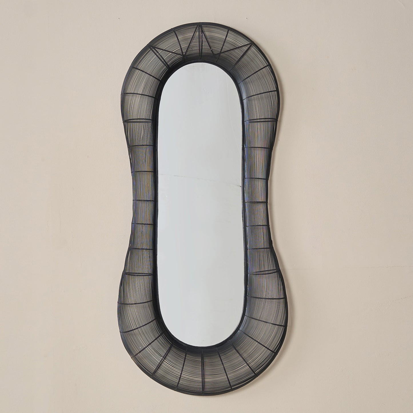 Buy Yaahvi by Nikita Bansal Midnight Black Mirror - Contemporary & Handcrafted Wall Decor Online India