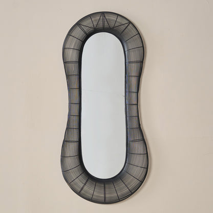 Buy Yaahvi by Nikita Bansal Midnight Black Mirror - Contemporary & Handcrafted Wall Decor Online India