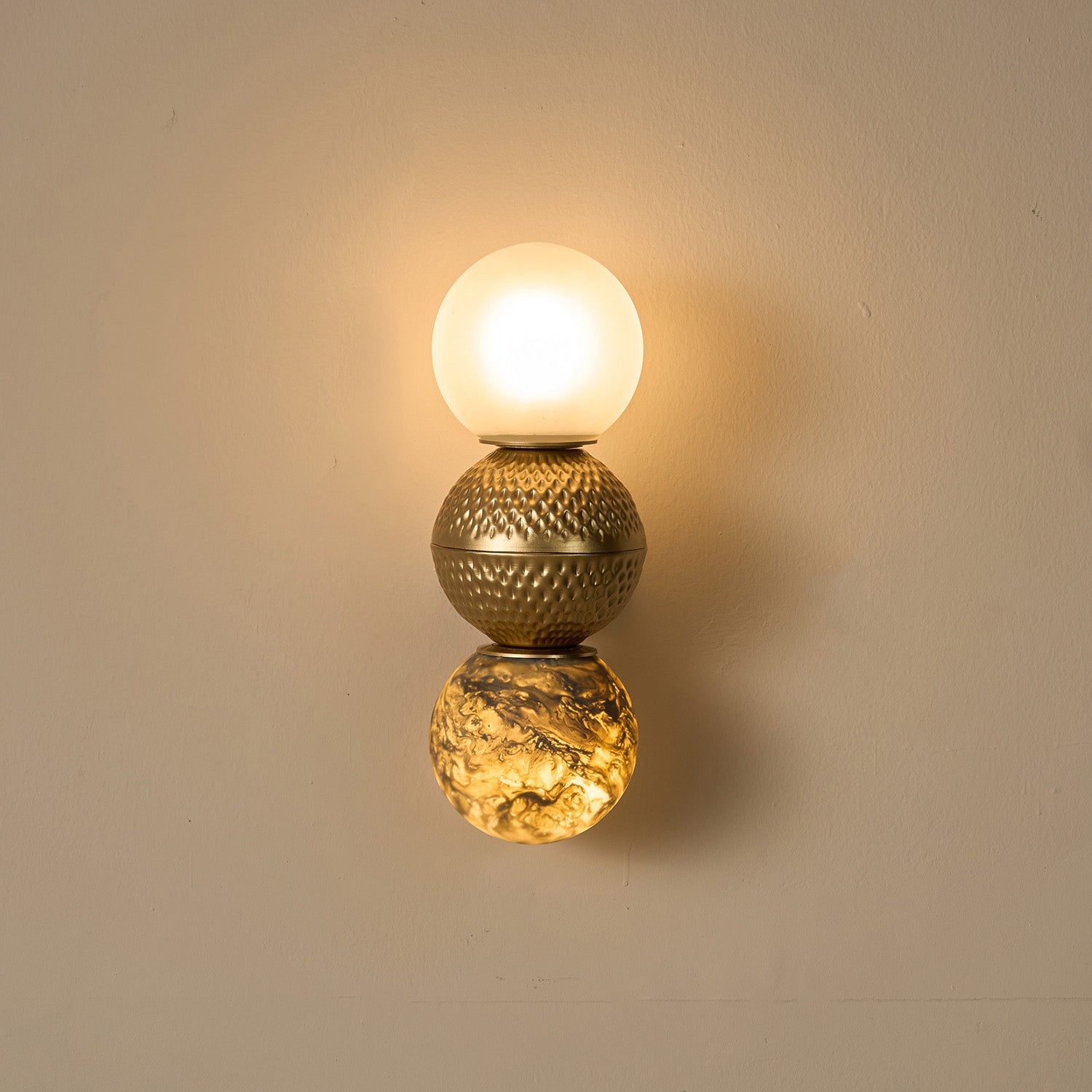 Buy Yaahvi by Nikita Bansal Lagori Gold Marble Painting Wall Lamp - Contemporary & Handcrafted Wall Lamps Online India