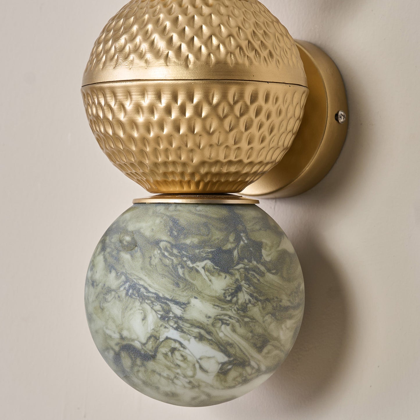 Buy Yaahvi by Nikita Bansal Lagori Gold Marble Painting Wall Lamp - Contemporary & Handcrafted Wall Lamps Online India
