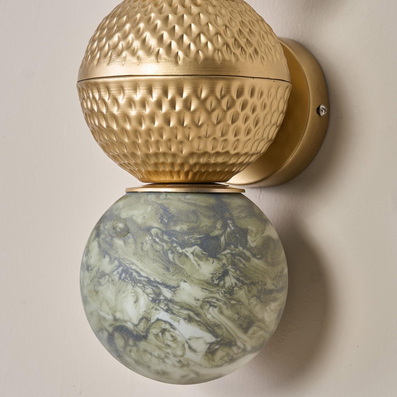 Buy Yaahvi by Nikita Bansal Lagori Gold Marble Painting Wall Lamp - Contemporary & Handcrafted Wall Lamps Online India