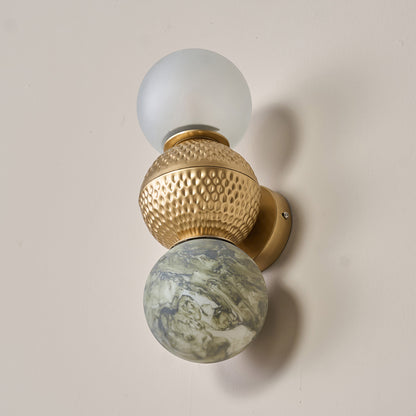 Buy Yaahvi by Nikita Bansal Lagori Gold Marble Painting Wall Lamp - Contemporary & Handcrafted Wall Lamps Online India