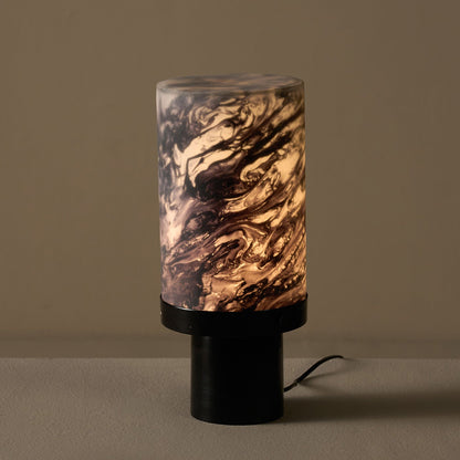 Bella Black Cylindrical Table lamp