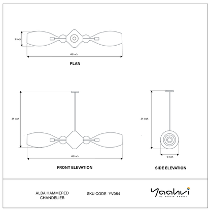 Alba Hammered Chandelier