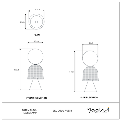 Totem Black Table Lamp